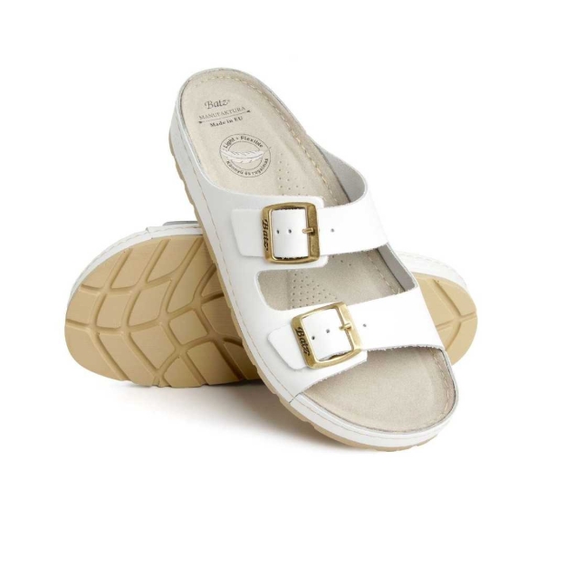Obrazek Białe damskie kapcie zdrowotne Batz Zenna
