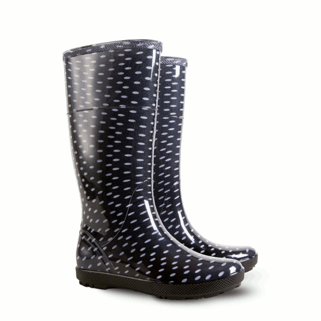 Obrazek Botki damskie DEMAR HAWAI LADY PRINT 0076 V białe kropki