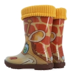 Obrazek Demar HAWAI LUX PRINT 0049 AK żyrafa Buty dziecięce ocieplane