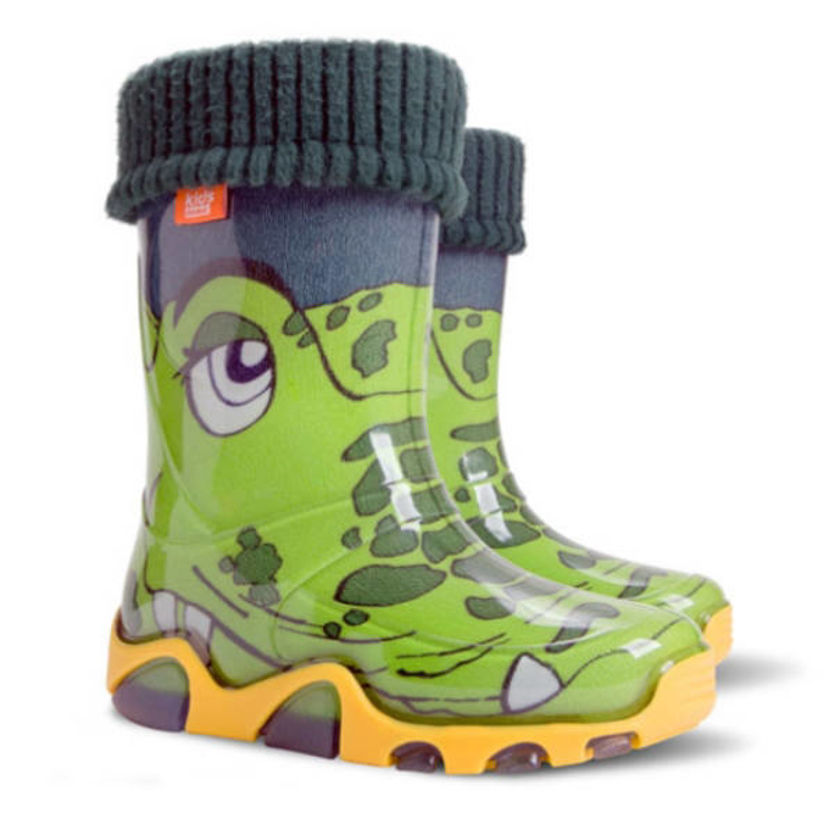Obrazek Demar STORMER LUX PRINT 0033 B krokodyl Buty ocieplane dla dzieci