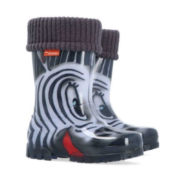 Obrazek DEMAR Twister Lux Print 0039 S zebra Dziecięce buty ocieplane