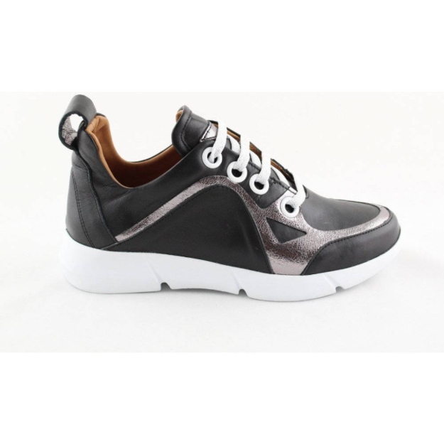 Obrazek Wild 018335A.01 Botki damskie z pełnej skóry Black Platin