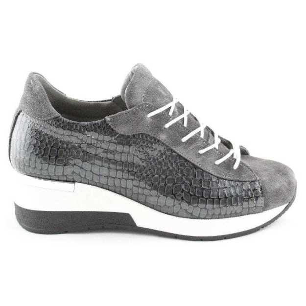 Obrazek Szare półbuty damskie BARTON 2182