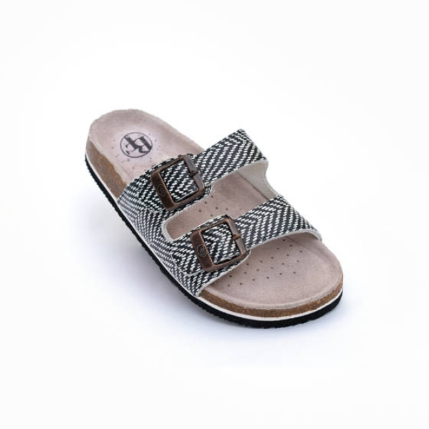 Obrazek BF BA-221-11-12 Kapcie damskie w kolorze czarnym i białym