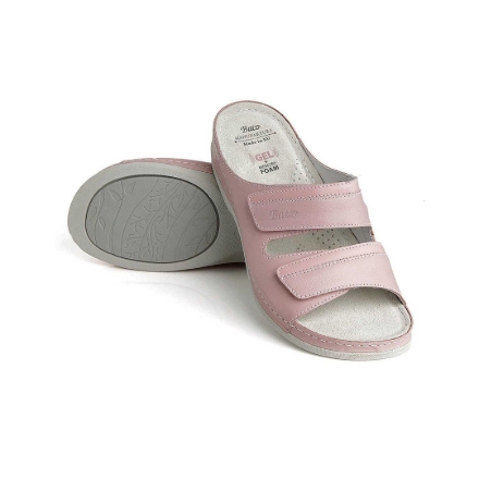 Obrazek Różowe damskie kapcie zdrowotne Batz Rea