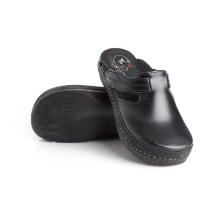 Obrazek Czarne damskie kapcie zdrowotne Batz Flower