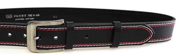 Obrazek PENNY BELTS 02NKS-2-B-CV Męski pasek skórzany czarny