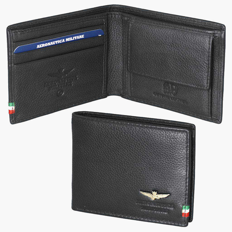 Obrazek Portfel Aeronautica Militare Flag AM-101-01 czarny