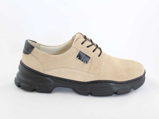 Obrazek BARTON 21161 Półbuty damskie beżowe