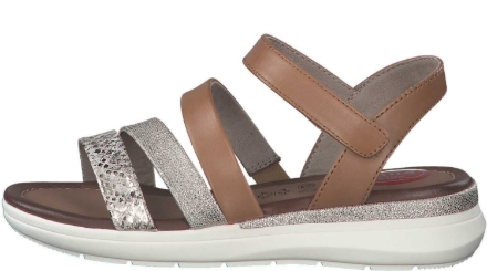 Obrazek Jana 8-28206-28 305 Sandały damskie na koturnie brązowe