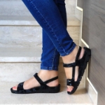 Obrazek Czarne damskie sandały zdrowotne Batz Miri