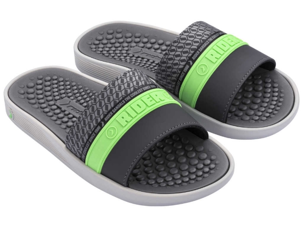 Obrazek Rider Pump Slide 11690-20996 Kapcie męskie szary/zielony
