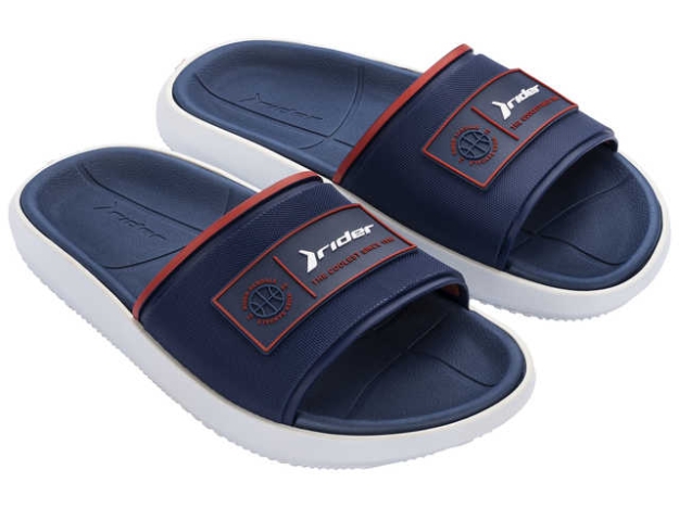 Obrazek Rider Block Slide 11738-21192 Kapcie męskie biały/niebieski