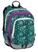 Obrazek Plecak szkolny Bagmaster ALFA 9 B - turkusowe ornamenty zielony 23 l