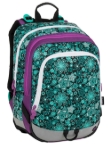 Obrazek Plecak szkolny Bagmaster ALFA 9 B - turkusowe ornamenty zielony 23 l
