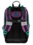 Obrazek Plecak szkolny Bagmaster ALFA 9 B - turkusowe ornamenty zielony 23 l