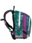 Obrazek Plecak szkolny Bagmaster ALFA 9 B - turkusowe ornamenty zielony 23 l