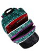 Obrazek Plecak szkolny Bagmaster ALFA 9 B - turkusowe ornamenty zielony 23 l
