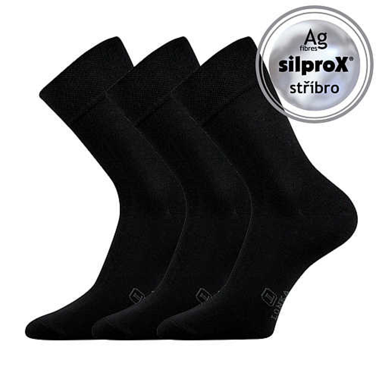 Obrazek Skarpety LONKA Dasilver czarne 3 pary
