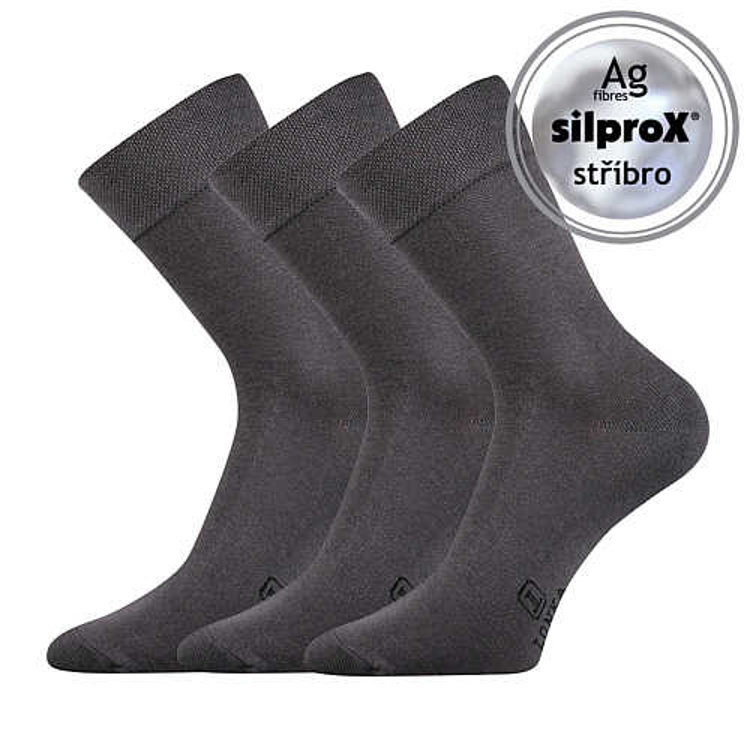 Obrazek Skarpety LONKA Dasilver ciemnoszare 3 pary