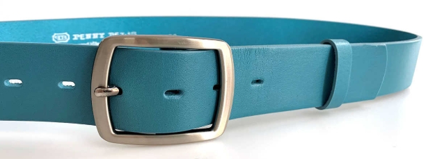 Obrazek PENNY BELTS 4657 Damski pasek skórzany niebieski