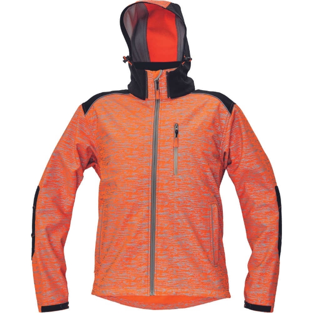 Obrazek Męska kurtka softshell KNOXFIELD z nadrukiem pomarańczowy