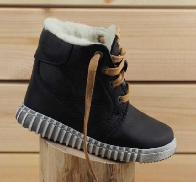 Obrazek Dziecięce buty zimowe Pegres 1705 Barefoot czarne