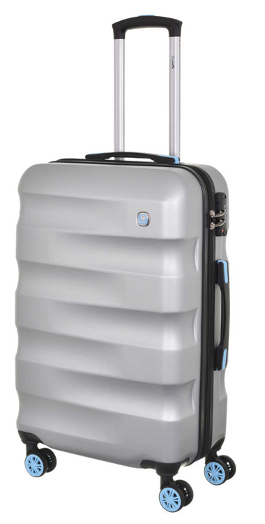 Obrazek Walizka podróżna Dielle Wave 4W M 150-60-13 srebrna 54 L