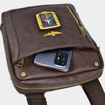 Obrazek Torba krzyżowa Aeronautica Militare Pilot L AM-471-23 antracyt 2,4 L