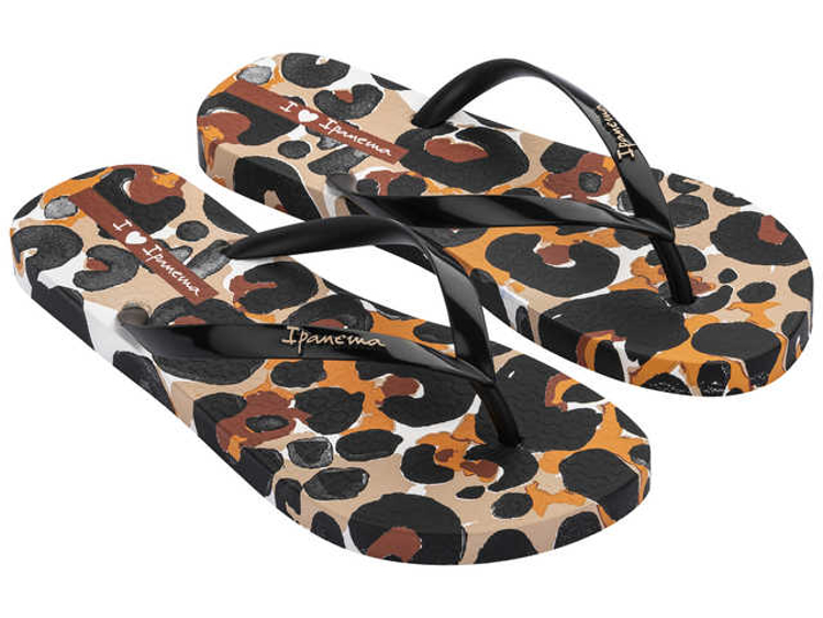 Obrazek Ipanema Animale Print II 83306-AJ134 japonki damskie czarny / pomarańczowy