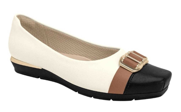 Obrazek Baleriny damskie Piccadilly 147190-1 biały/czarny