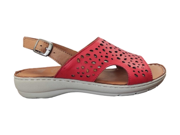 Obrazek Wild 0161320 Salsa Coconut Sandały damskie z pełnej skóry Czerwony