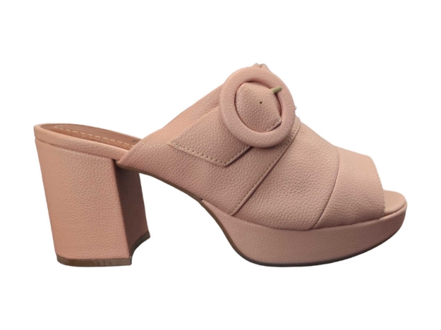 Obrazek Piccadilly 815014-6 Damskie kapcie na obcasie w kolorze różowym