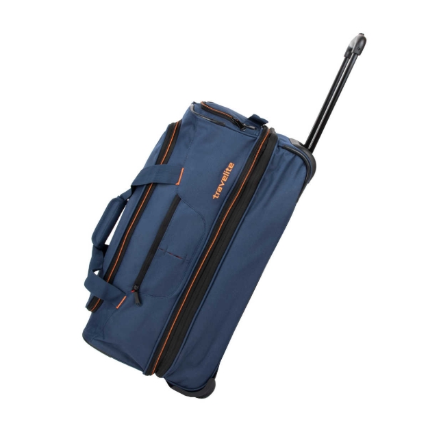 Obrazek Travelite Basics Torba na kółkach S Navy/orange 51/64 L