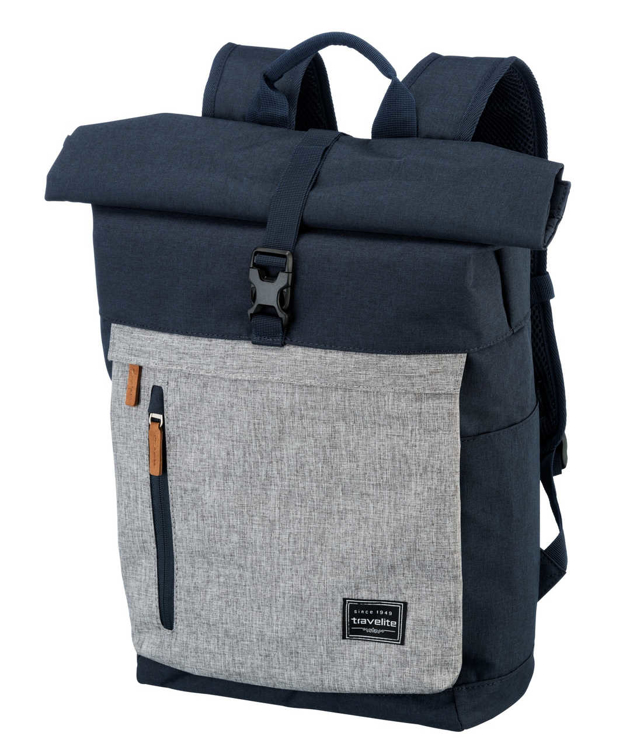 Obrazek Plecak zwijany Travelite Basics Navy/Grey 35 L