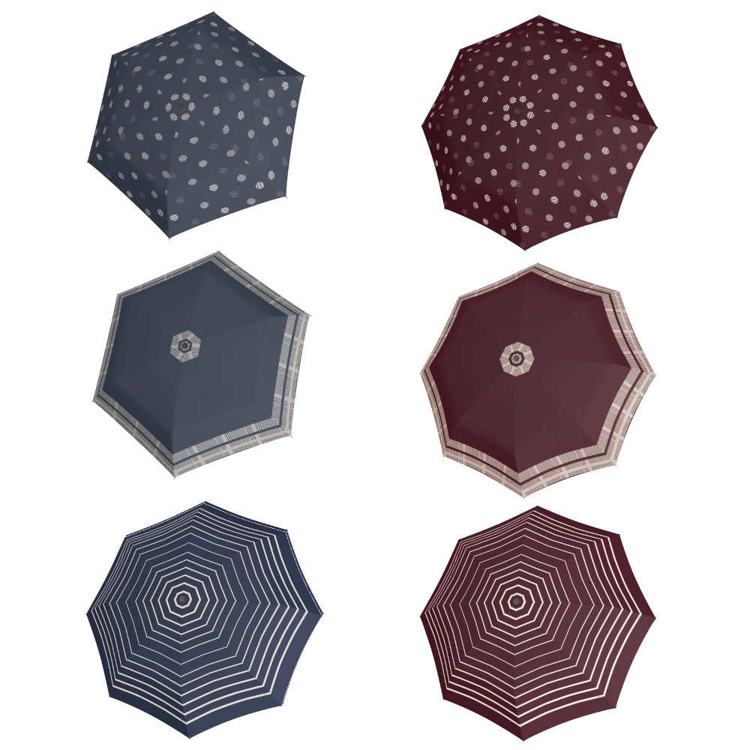 Obrazek Składany damski parasol mechaniczny Doppler Mini Fiber TIMELESS