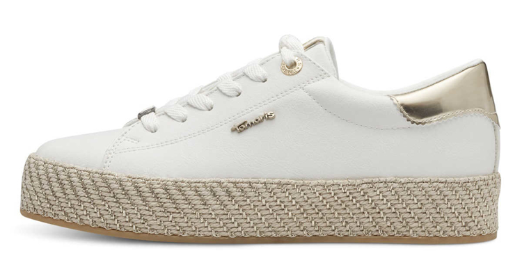 Obrazek Tamaris 1-23713-42-190 Trampki damskie biały / złoty
