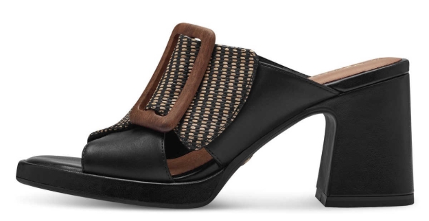 Obrazek Tamaris 1-27223-42-098 Czarne kapcie damskie