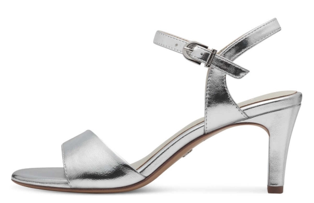 Obrazek Tamaris 1-28008-42-941 Damskie sandały na obcasie srebrne