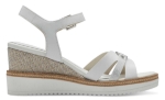 Obrazek Tamaris 1-28010-42-100 Damskie sandały na koturnie białe