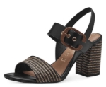 Obrazek Tamaris 1-28015-42-098 Damskie sandały na obcasie czarne