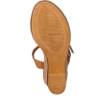 Obrazek Tamaris 1-28027-42-392 Damskie sandały na koturnie brązowe