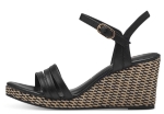 Obrazek Tamaris 1-28046-42-001 Damskie sandały na koturnie czarne