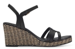 Obrazek Tamaris 1-28046-42-001 Damskie sandały na koturnie czarne