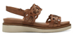 Obrazek Tamaris 1-28212-42-305 Damskie sandały na koturnie brązowe
