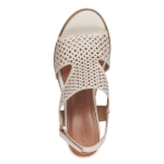 Obrazek Tamaris 1-28218-42-418 Damskie sandały na koturnie beżowe