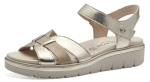 Obrazek Tamaris 1-28239-42-933 Damskie sandały na koturnie złote