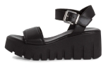 Obrazek Tamaris 1-28712-42-003 Damskie sandały na koturnie czarne