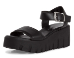 Obrazek Tamaris 1-28712-42-003 Damskie sandały na koturnie czarne