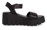 Obrazek Tamaris 1-28712-42-003 Damskie sandały na koturnie czarne